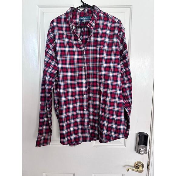 Polo Ralph Lauren Men's Red Plaid Classic Fit Oxford Pony Button Down Shirt XXL - Picture 1 of 4